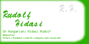 rudolf hidasi business card